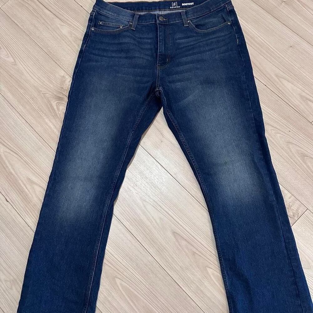 George Men’s Bootcut Blue Jeans 36x30 Medium Wash Denim Pants